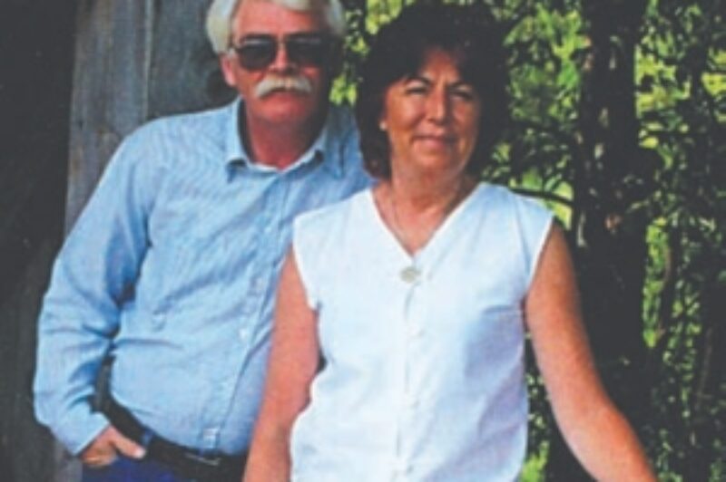 FOND MEMORIES: Wendy Foulis and her husband Ron share a moment in better times, before his health deteriorated while far from home.