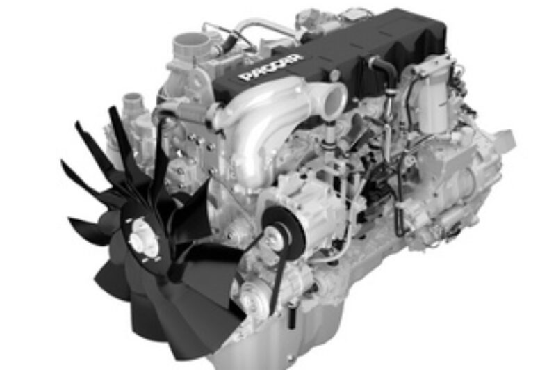 Paccar's new MX engine was demonstrated to trade press journalists recently.
