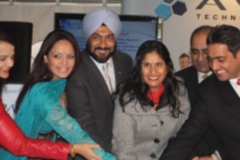 MAJOR CELBRATION: Taking part in the festivities, from left to right were: Mala Singh (Sama Model and Talent Agency); Dr. Ruby Dhalla (Member of Parliament-Brampton Springdale); Vicky Dhillon (City Councillor, Brampton); Avnit Nagra (Avaal Technology Solutions); Harinder Takhar (Minister of Government Services, Province of Ontario); and Dara Nagra (CEO Avaal Technology Solutions).