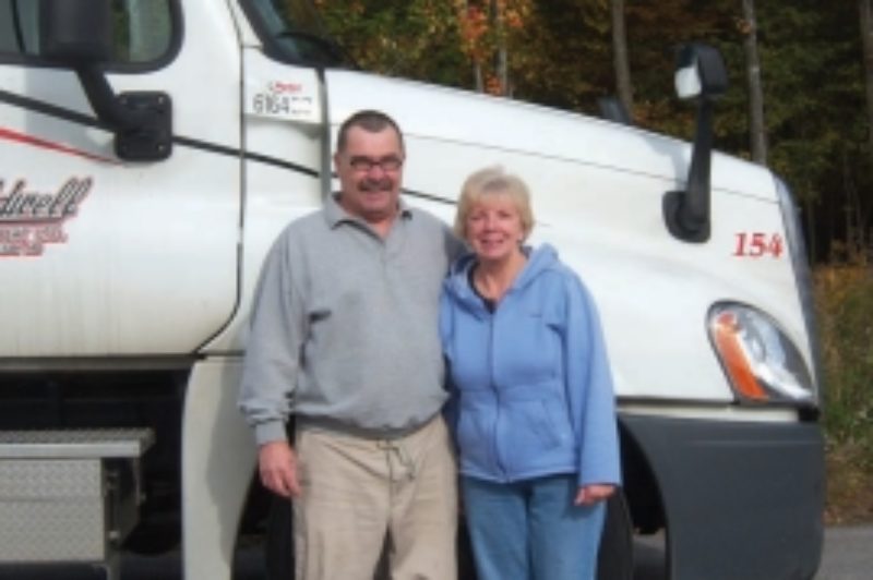 CALL OF THE OPEN ROAD: Joe Amelia and his wife Mary Beth have found happiness in a trucking career, after giving up their office jobs.