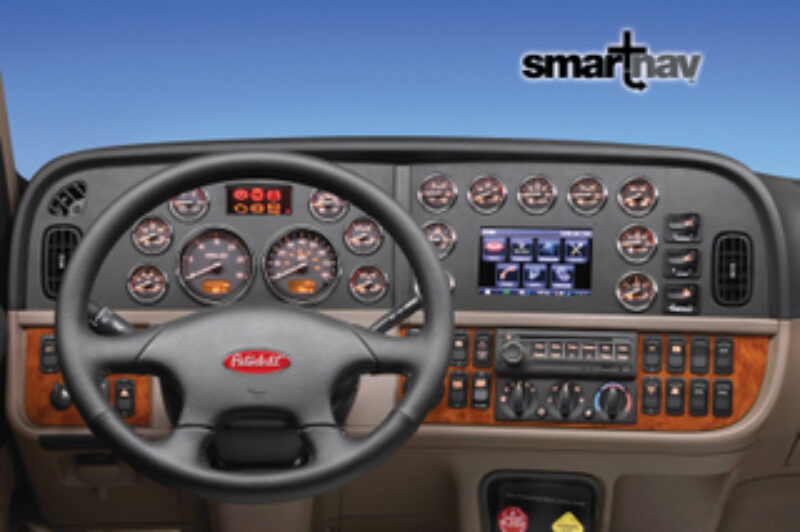 The SmartNav system will be standard on Peterbilt trucks with Premium level interiors.
