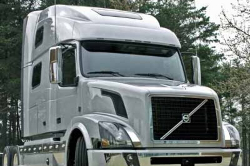 This Volvo VN780 will travel North America as part of the 2010 Driving Success Tour from Volvo Trucks North America, showcasing the latest in fuel-efficiency and safety equipment.