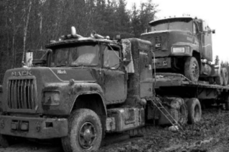 GOING NOWHERE: Trucks that were on Manitoba's winter roads when a sudden thaw struck were bogged down in mud and unable to continue. In at least one case, the driver had to be airlifted out by RCMP.