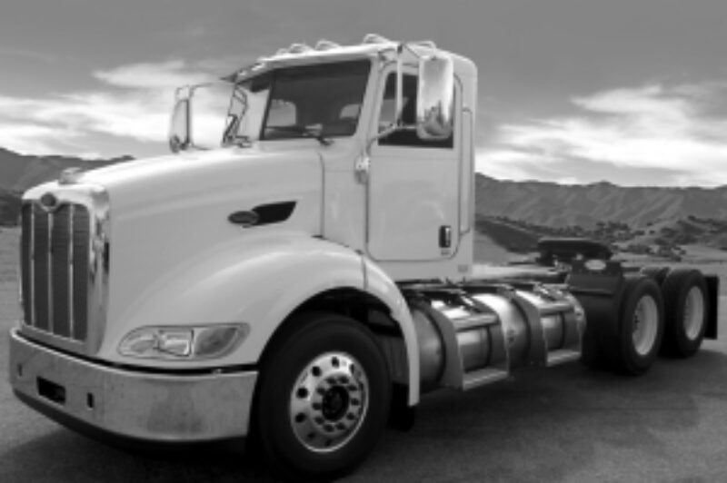 READY TO ROLL: Natural gas-powered trucks, like this Pete Model 384 LNG are already in production. Now, all that's needed is the fuel.