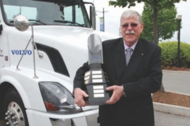 it's no joke: Jim Riddle of William Day Construction was named this year's Canadian Fleet Maintenance Manager of the Year. He was overwhelmed by the honour when he took to the stage to accept the award.