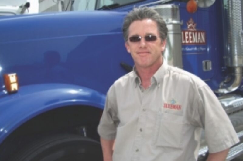 Nice as new: David Joyce stands in front of his pride and joy, an 02 Freightliner Classic that looks like it just rolled off the showroom floor.