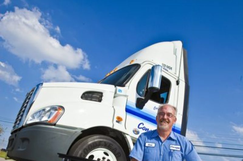Driving champ Carl Krites gets the exclusive use of a tricked-out Freightliner Cascadia for his achievements.