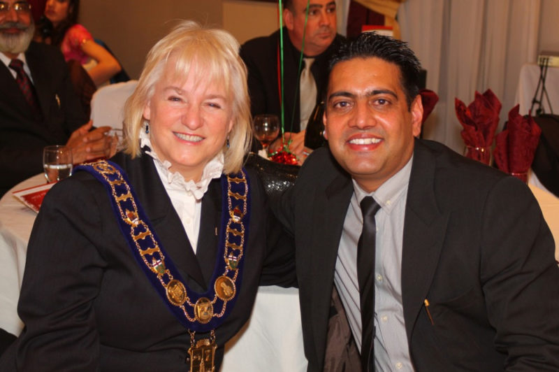 Avaal founder Dara Nagra with Brampton Mayor Susan Fennell.