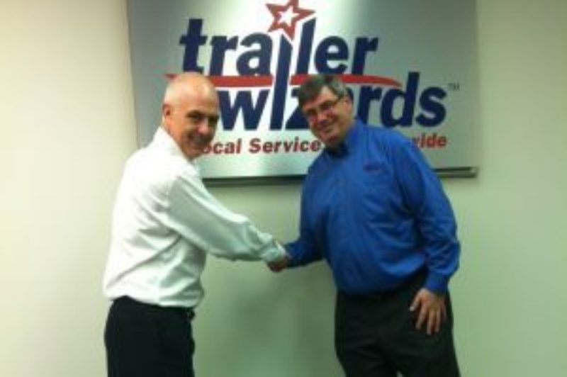 Craig McConnell (left), pictured with Trailer Wizards' Doug Vanderspek.