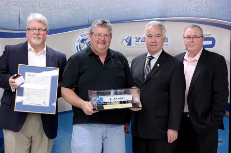 Pictured from L-R: Bryan Richards (vice-president), Wes Nelson, Russel Marcoux (president and CEO), Craig Bailey (vice-president).