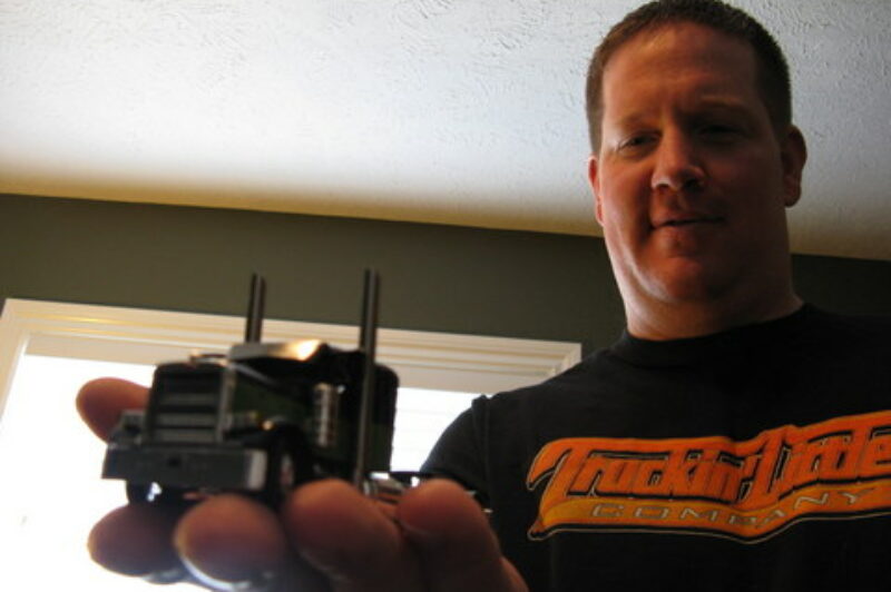 Made by hand: Dave Gordanier creates lifelike replicas of heavy trucks and other machinery.