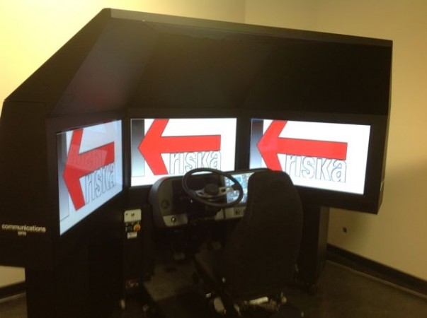 Kriska's simulator is used to provide refresher training for drivers.