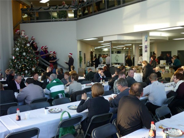 Guests at Maxim Truck and Trailer's charity breakfast enjoyed both the food and live Christmas music provided the Maxim choir Dec. 6. The event raised more than $8,000 for the Christmas Cheer Board in Winnipeg.
