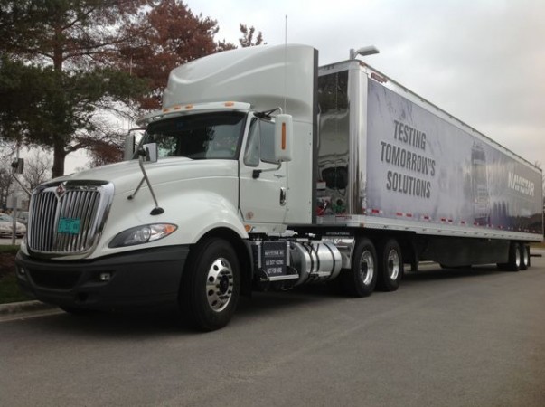 This International ProStar+ day cab with ISX15 engine is one of the first to roll off the assembly line.