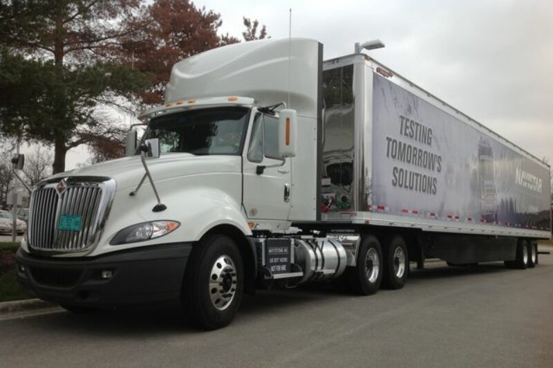 This International ProStar+ day cab with ISX15 engine is one of the first to roll off the assembly line.