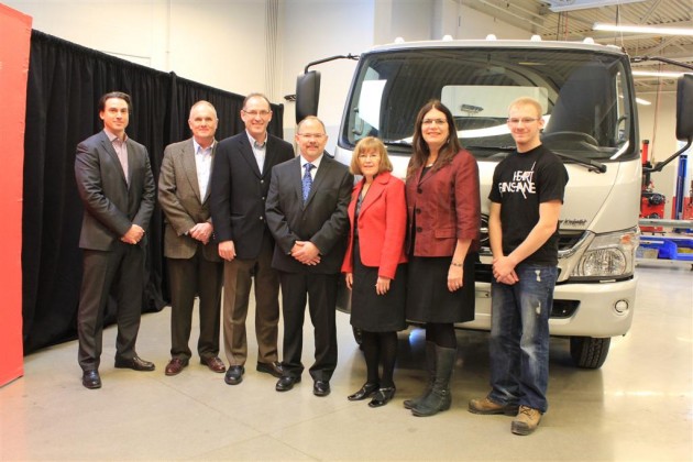Hino Motors Canada donates a 2012 Hino 155 to Fanshawe College in a ceremony Jan. 8.