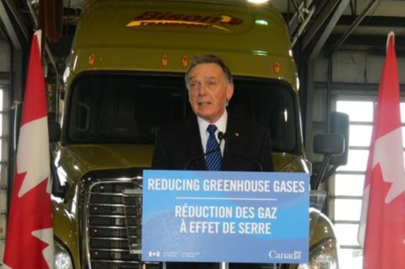 Federal Environment Minister Peter Kent announces Canada will align its GHG standards for heavy trucks with those in the US.