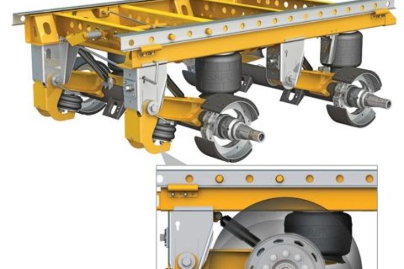 A new Auto-PosiLift axle lift system is now an option on the SAF CBX40 tandem axle slider suspension from SAF-Holland.