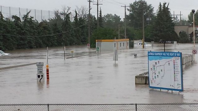More flooding at Lafarge.