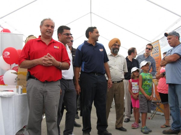 As part of Quick Truck Lube's annual barbeque, company owner Gurjinder Johal (far left) doled out a number of awards to its customers, suppliers, employees and other industry partners.