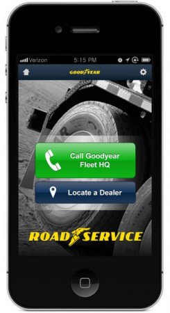 Goodyear has a new app for FleetHQ to make getting roadside assistance easier.