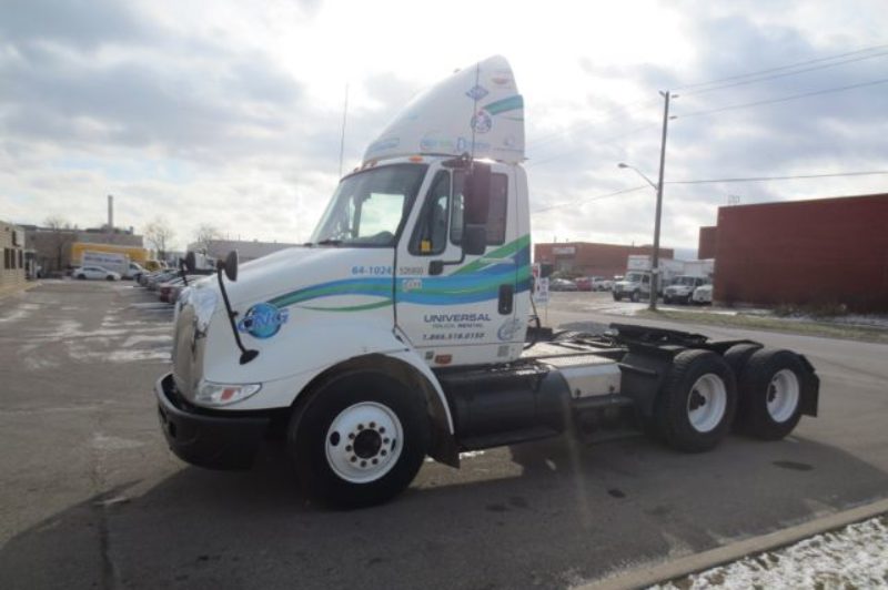 This dual fuel truck, provided by Universal Truck Rental, will allow fleets to save on fuel without having to pay for the system up-front.