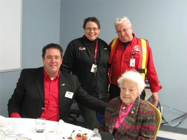 Two Kriska drivers Jennifer Duval and James Anstey joing Seymour and McCallion.