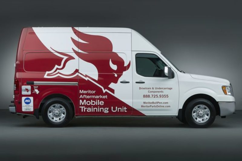 Meritor has designed two mobile training vans to deliver on-site training on brake systems and other components.