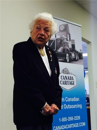 Mississauga mayor Hazel McCallion speaks at the ceremony