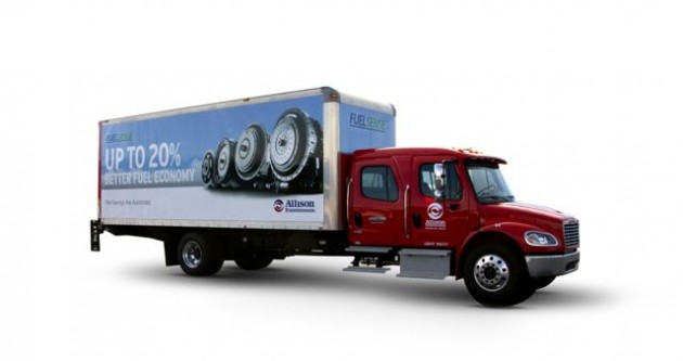 Allison and Freightliner jointly introduced a new transmission package they say can improve fuel mileage by 20%.