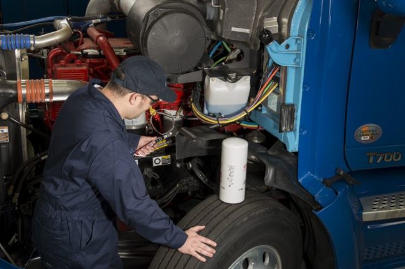 Oil changes are among the services offered through Michelin's new Truck Care program.