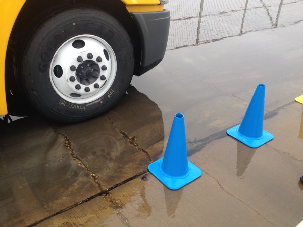 Wet stopping test close Goodyear alternate text for this image