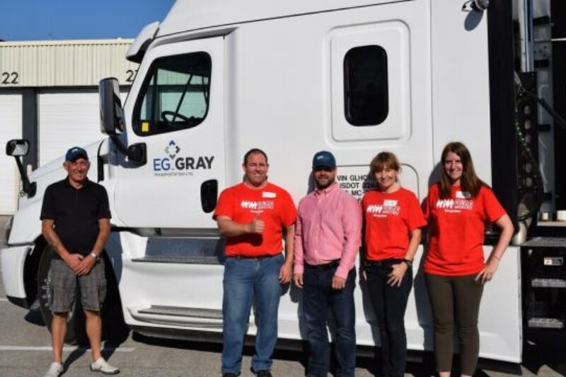 EG Gray transports donated food items article image