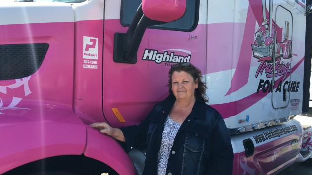 Joanne Millen-Mackenzie in fromt of her truck