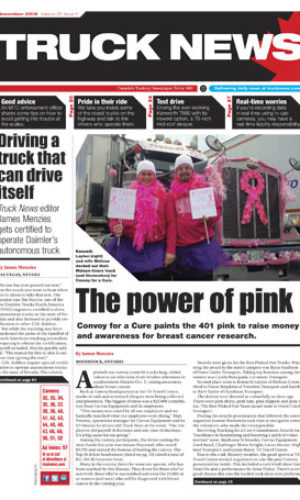 Truck News November 2015 article image