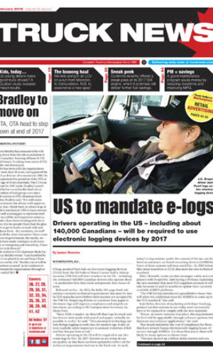 Truck News February 2016 article image