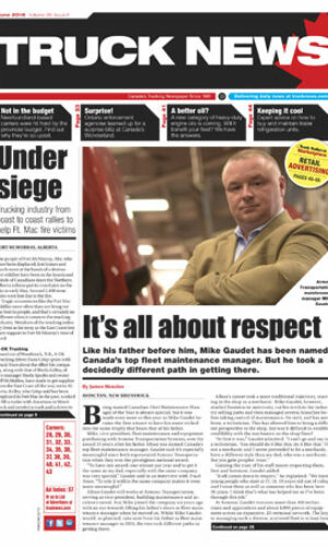Truck News June 2016 article image