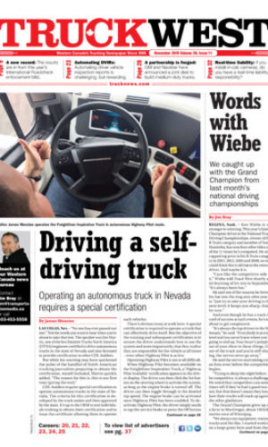 Truck West November 2015 article image