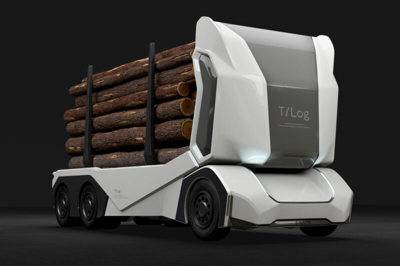 Driverless, cabless, electric logging truck revealed article image