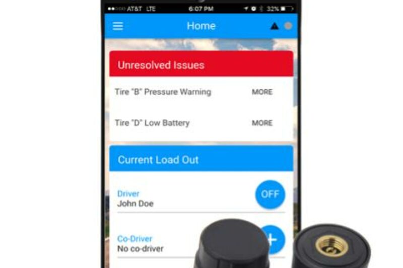 Tire monitoring option added to ELD app article image