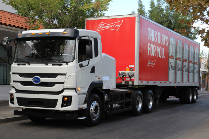 Anheuser-Busch adds electric BYD trucks article image