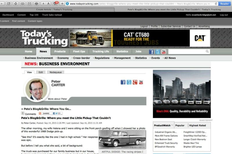 Editor Peter Carter and Blog Finalist for Award article image