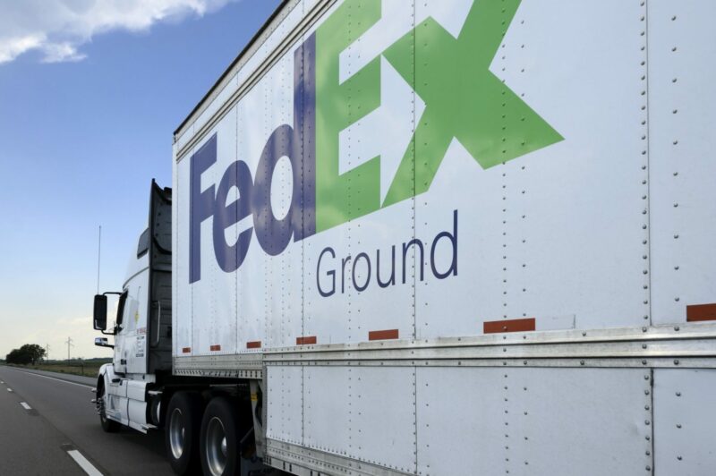 A FedEx Ground truck