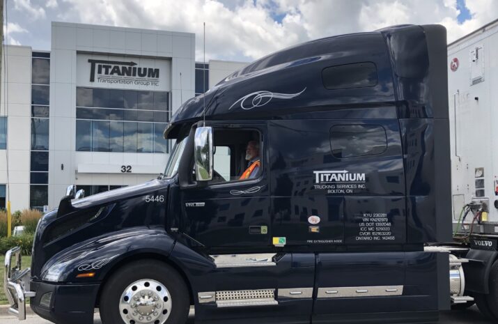 Titanium truck in front of HQ