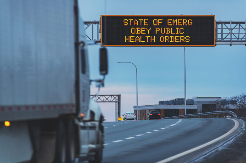 truck operating in a pandemic