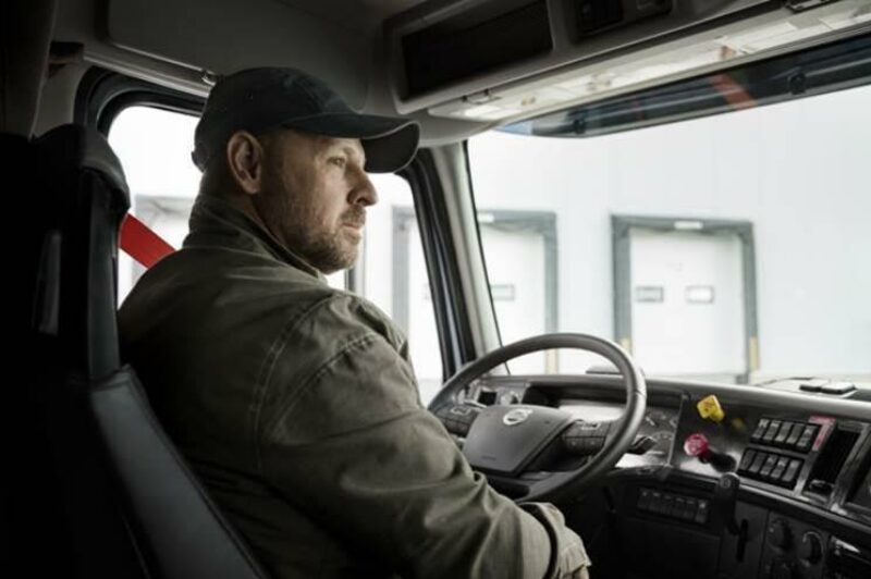driver in Volvo truck