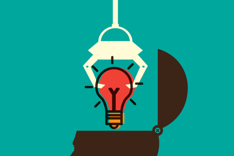 lightbulb in human head