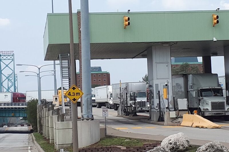 Truck backup at Ambassador Bridge