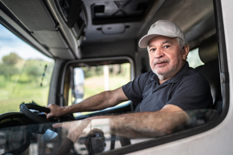 senior truck driver