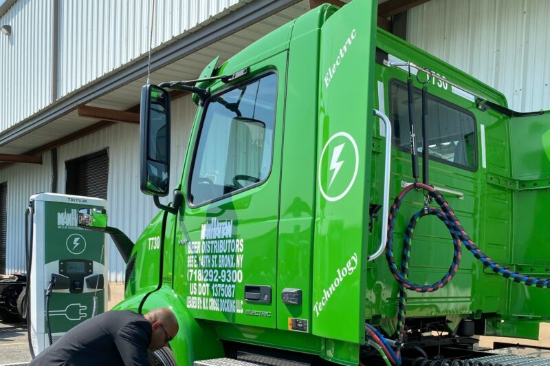 Electric VNR being charged